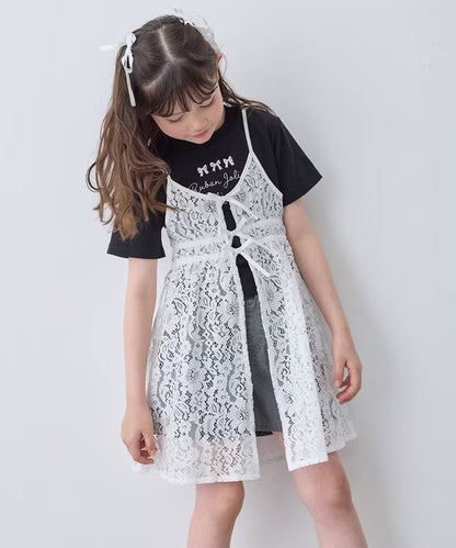 日本童裝 aF#a325 上衣及吊帶蕾絲裙 110-160cm 女童款 夏季 TOPS DRESSES