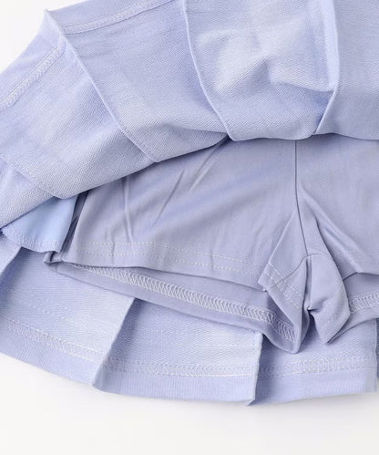 日本童裝 aF#a325 吸水速乾 百褶短裙 110-160cm 女童款 夏季 SKIRTS