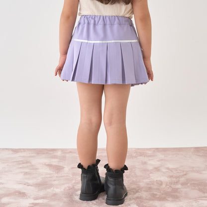 日本童裝 Ly# mine 百摺短裙 100-150cm 女童款 冬季 SKIRTS 聖誕紅/新年紅