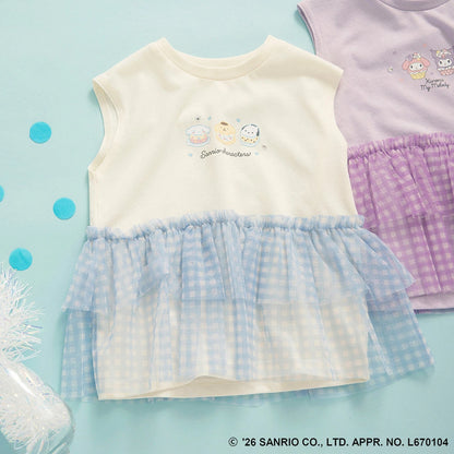 日本童裝 Branshes x Sanrio 荷葉邊層疊上衣 90-130cm 女童款 夏季 TOPS