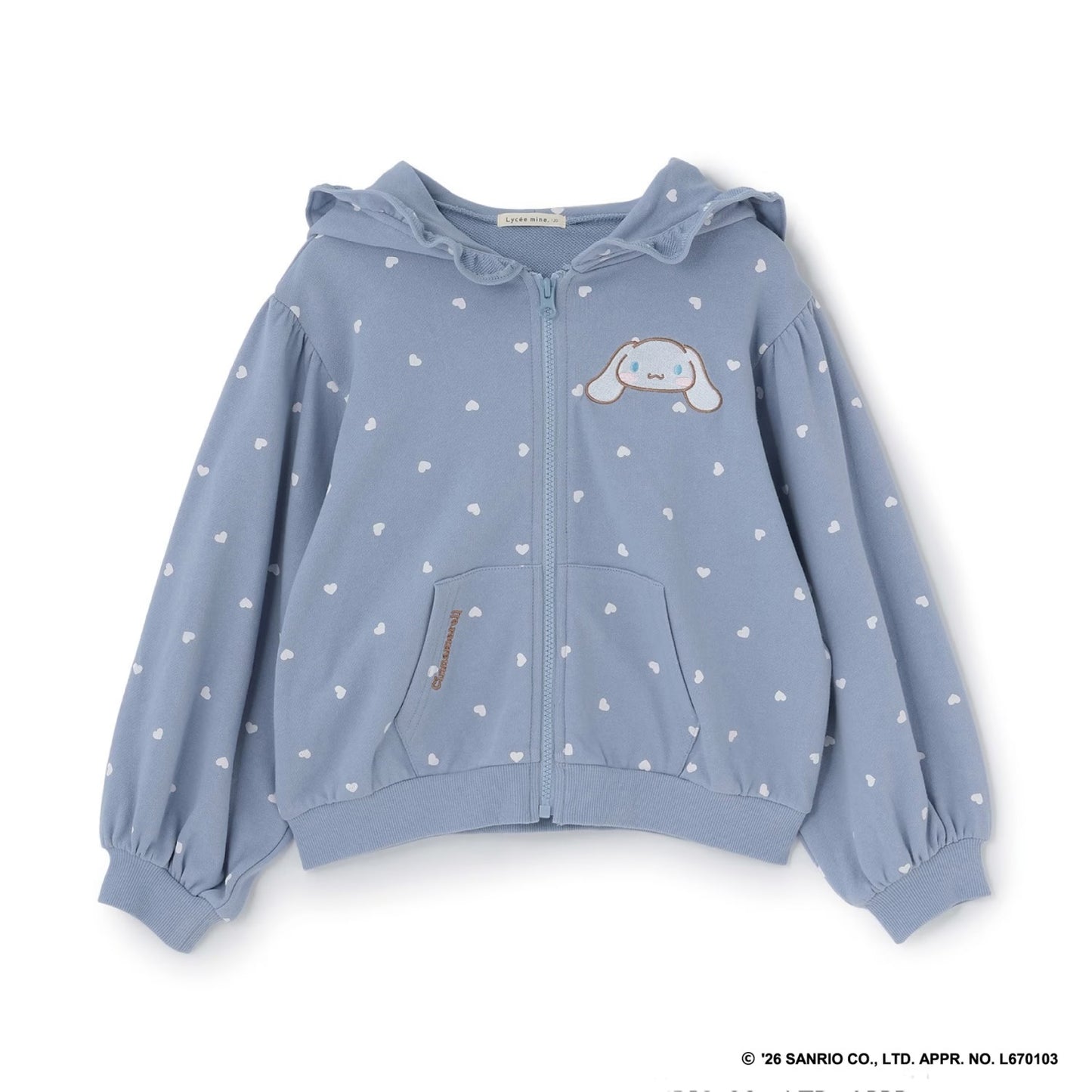 日本童裝 Ly# mine x Sanrio 花邊口袋衛衣外套 90-140cm 女童款 秋季 OUTERWEAR