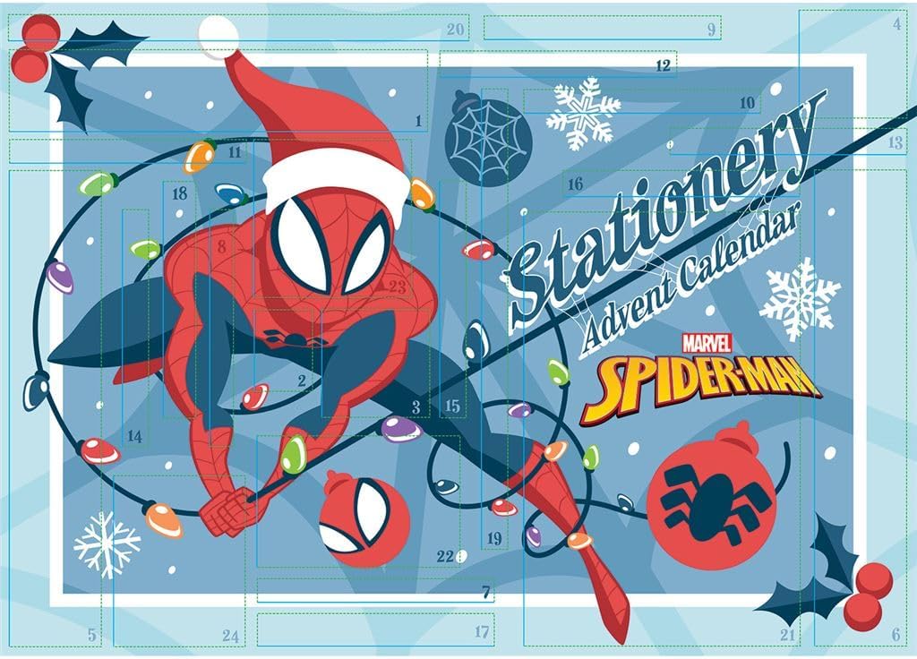 日英美直送 SPIDERMAN STATIONERY SET Advent Calendar 聖誕倒數日曆 兒童款 聖誕快樂特輯 不參與$900免運 滿$900可加$25免運到順豐站/智能櫃 Christmas Advent Calendars 2026