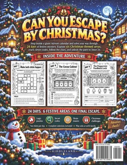 日英美直送 The Christmas Escape Room Activity Book Advent Calendar 聖誕倒數日曆 大人款/兒童款 聖誕快樂特輯 不參與$900免運 滿$900可加$25免運到順豐站/智能櫃 Christmas Advent Calendars 2026
