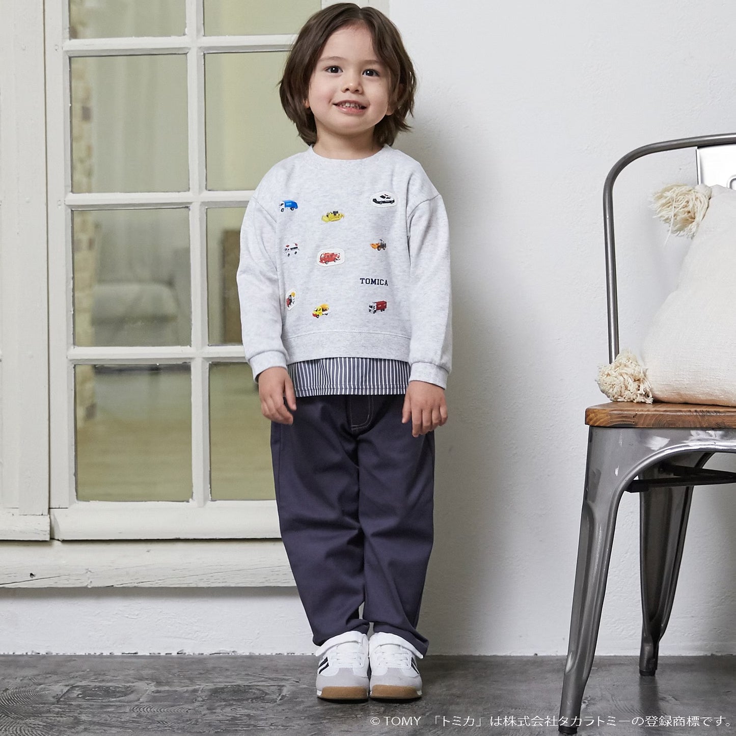 日本童裝 pe#main x Tomica 三件套裝 90-130cm 男童款 冬季 TOPS PANTS OUTERWEAR