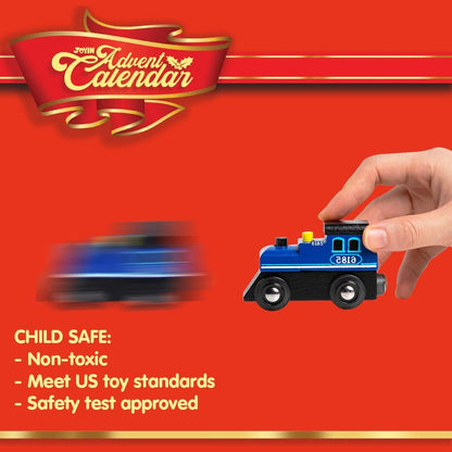 英美直送 12 Days Wooden Train Cars Magnetic Train Sets 聖誕倒數日曆 兒童款 聖誕快樂特輯 聖誕倒數日曆A 不參與$900免運 滿$900可加$25免運 Christmas Advent Calendars 2025