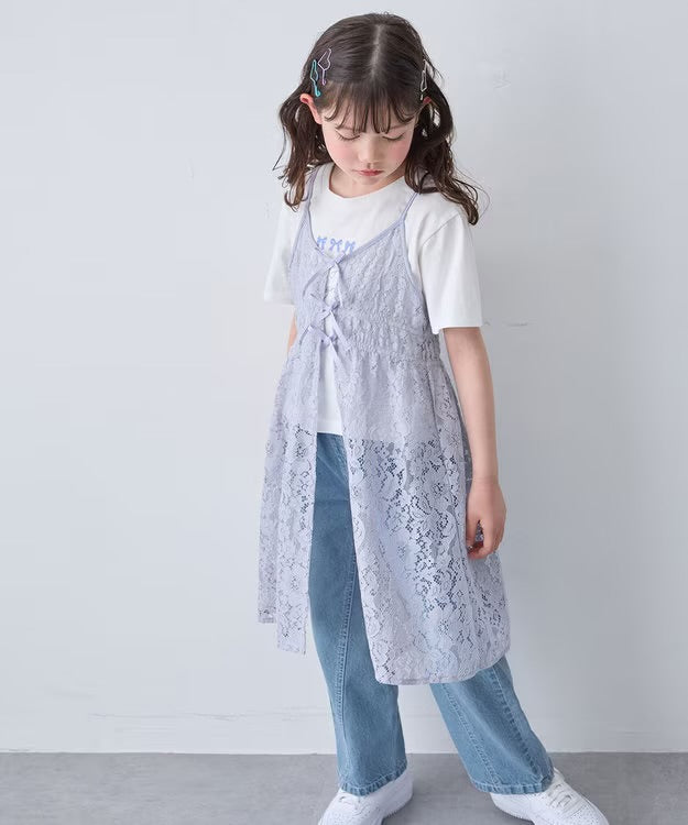 日本童裝 aF#a325 上衣及吊帶蕾絲裙 110-160cm 女童款 夏季 TOPS DRESSES