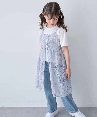 日本童裝 aF#a325 上衣及吊帶蕾絲裙 110-160cm 女童款 夏季 TOPS DRESSES