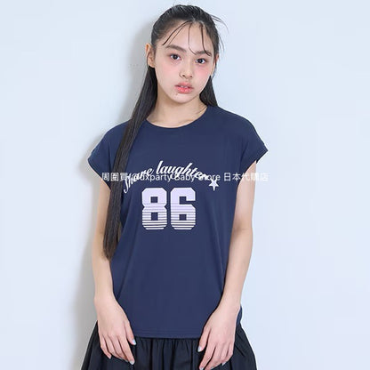 Lovetoxic Japanese children's clothing contact cold print vest 140-170cm girls summer TOPS 