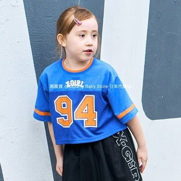 Japanese children's clothing X-girl Stages short sports style top 110-140cm girls summer TOPS 