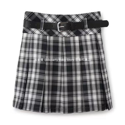 Lovetoxic Checkered Skirt (140-160cm) for Girls (Summer) 