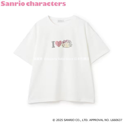 Lovetoxic x Sanrio Japan-Style Hello Kitty Cold-Contact Print Top (130-160cm) for Girls (Summer) 