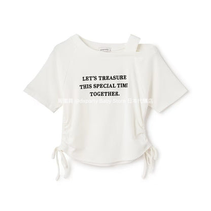 Lovetoxic Japanese children's clothing waist-length tops (140-160cm) for girls (summer TOPS) 