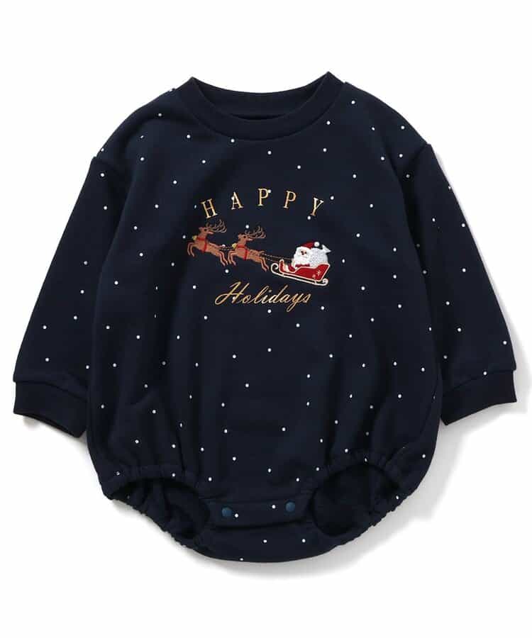 日本童裝 apres les cours 連衣 70-80cm 男童款/女童款 初生嬰兒 冬季 Jumpsuit Christmas 聖誕快樂特輯 聖誕服裝/飾物配件 聖誕紅/新年紅