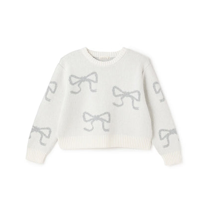 日本童裝 Ly# mine 閃閃蝴蝶結針織毛衣 110-140cm 女童款 冬季 TOPS