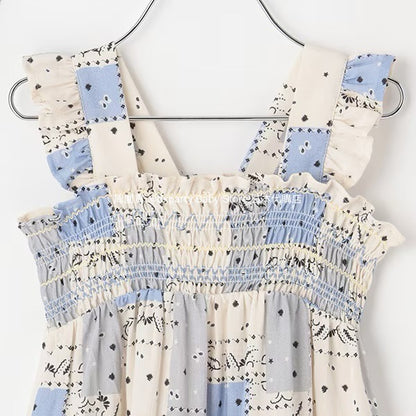 Japanese children's clothing pe#main pleated suspender dress 80-130cm girls summer dresses 
