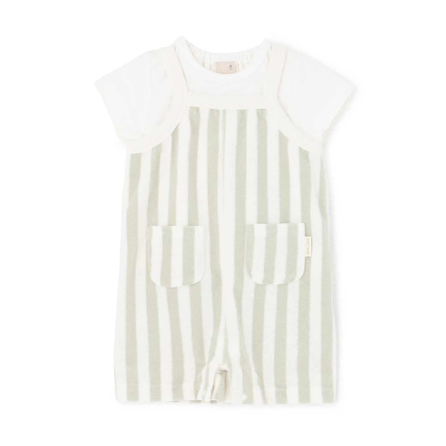 日本童裝 pe#main 吊帶工人褲及上衣兩件套裝 70-80cm 男童款/女童款 初生嬰兒 夏季 TOPS Jumpsuit
