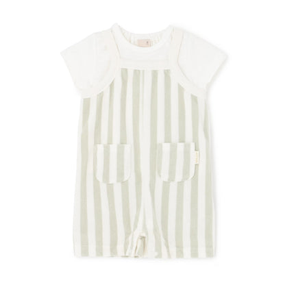 日本童裝 pe#main 吊帶工人褲及上衣兩件套裝 70-80cm 男童款/女童款 初生嬰兒 夏季 TOPS Jumpsuit
