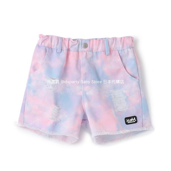 Japanese children's clothing X-girl Stages tassel shorts 90-140cm girls summer PANTS 