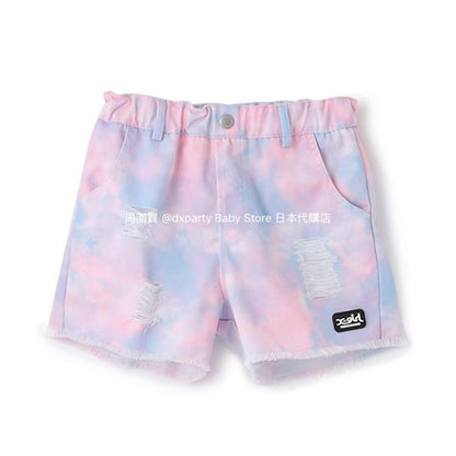 Japanese children's clothing X-girl Stages tassel shorts 90-140cm girls summer PANTS 
