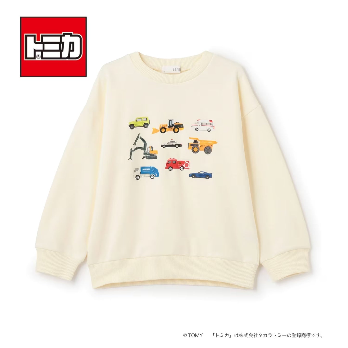 日本童裝 b・R# x Tomica 速乾系列 車車衛衣 90-130cm 男童款 冬季 TOPS