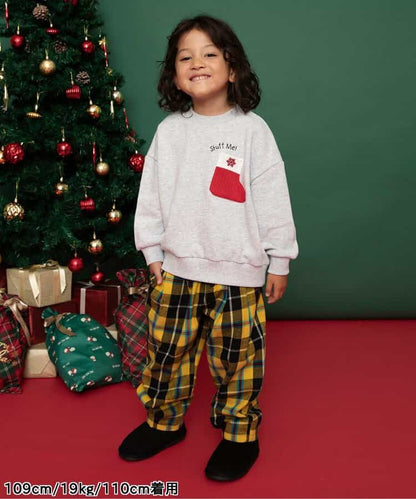 日本童裝 BREEZE 聖誕襪口袋衛衣 80-140cm 男童款/女童款 冬季 Tops Christmas 聖誕快樂特輯 聖誕服裝/飾物配件