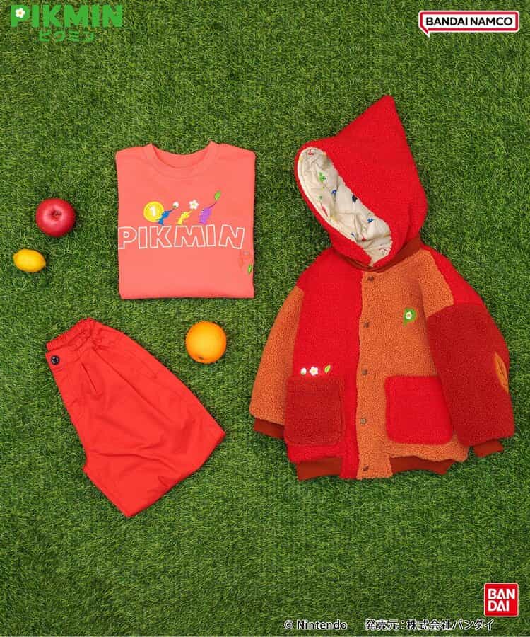 日本童裝 BREEZE x Pikmin 2Way 雙面兩著 夾棉外套 80-140cm 男童款/女童款 冬季 (適合初秋、香港平均溫度、寒冷天氣）OUTERWEAR 