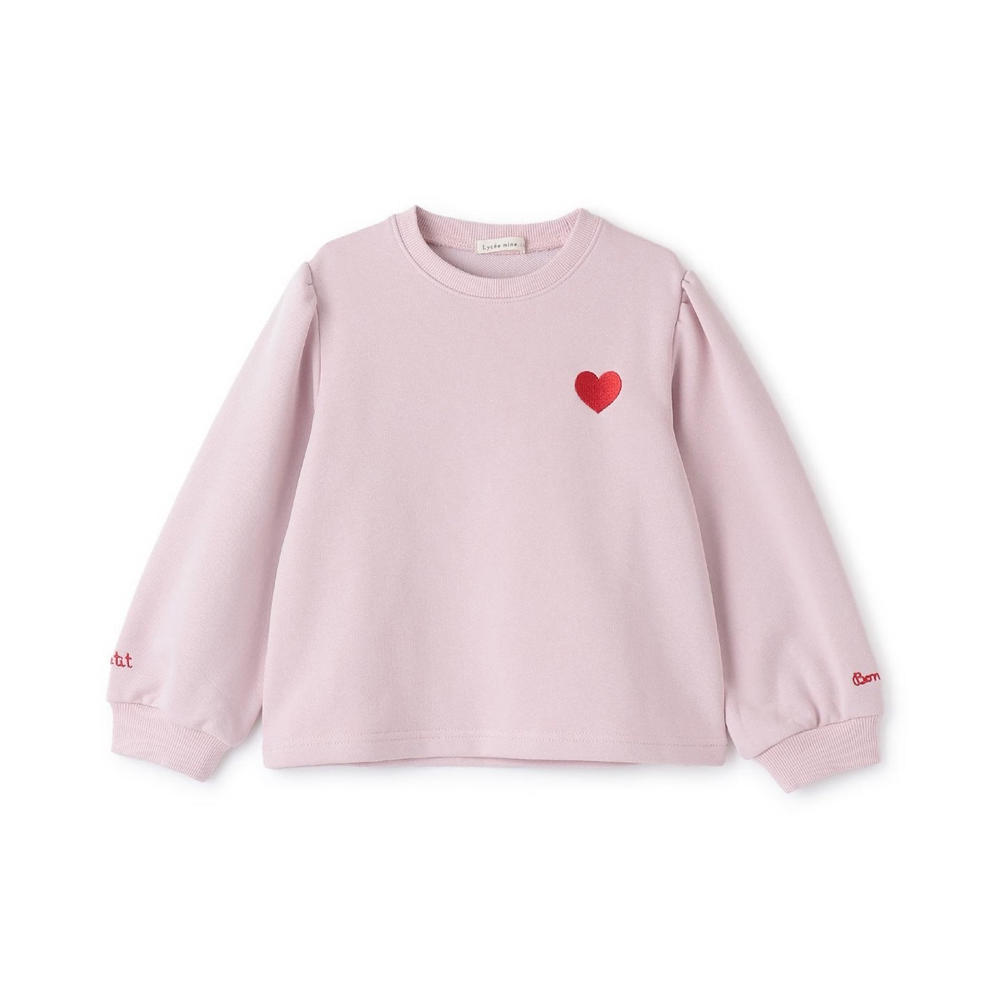 日本童裝 Ly# mine 速乾系列 心心刺繡衛衣 100-150cm 女童款 冬季 TOPS