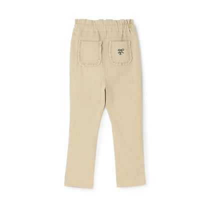 日本童裝 Ly# mine 荷葉邊口袋彈力長褲 100-140cm 女童款 秋季 PANTS