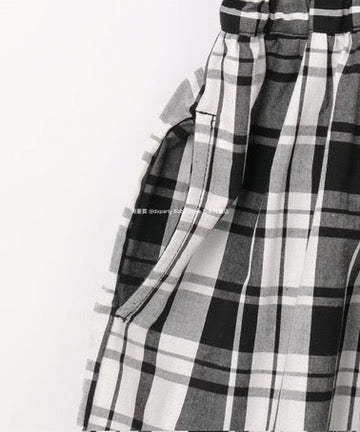 Japanese children's clothing aF#a325 checkered patchwork dress 110-160cm girls summer dresses 
