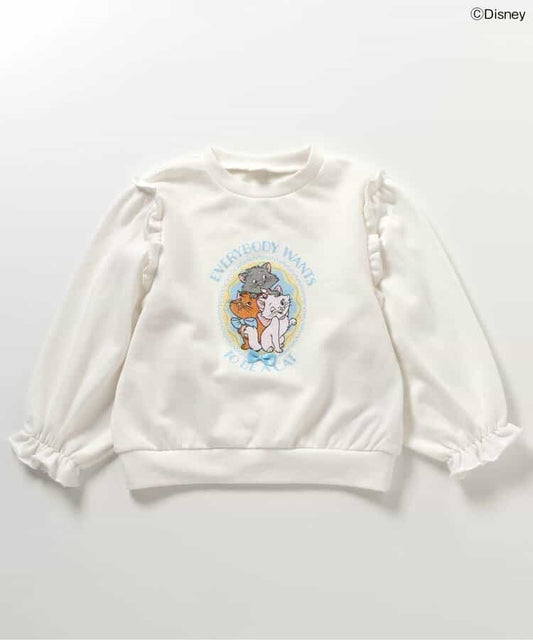 日本童裝 apres les cours x Disney Marie印花衛衣 80-140cm 女童款 冬季 TOPS 聖誕紅/新年紅