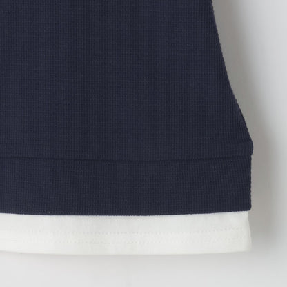 日本童裝 pe#main 接觸冷感 假兩件上衣及短褲套裝 80-130cm 男童款 夏季 TOPS PANTS