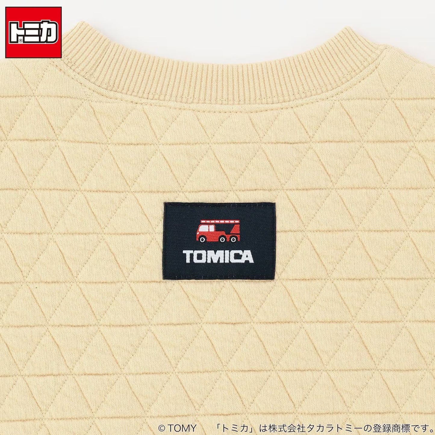 日本童裝 pe#main x TOMICA 絎縫衛衣 80-130cm 男童款 秋季 TOPS