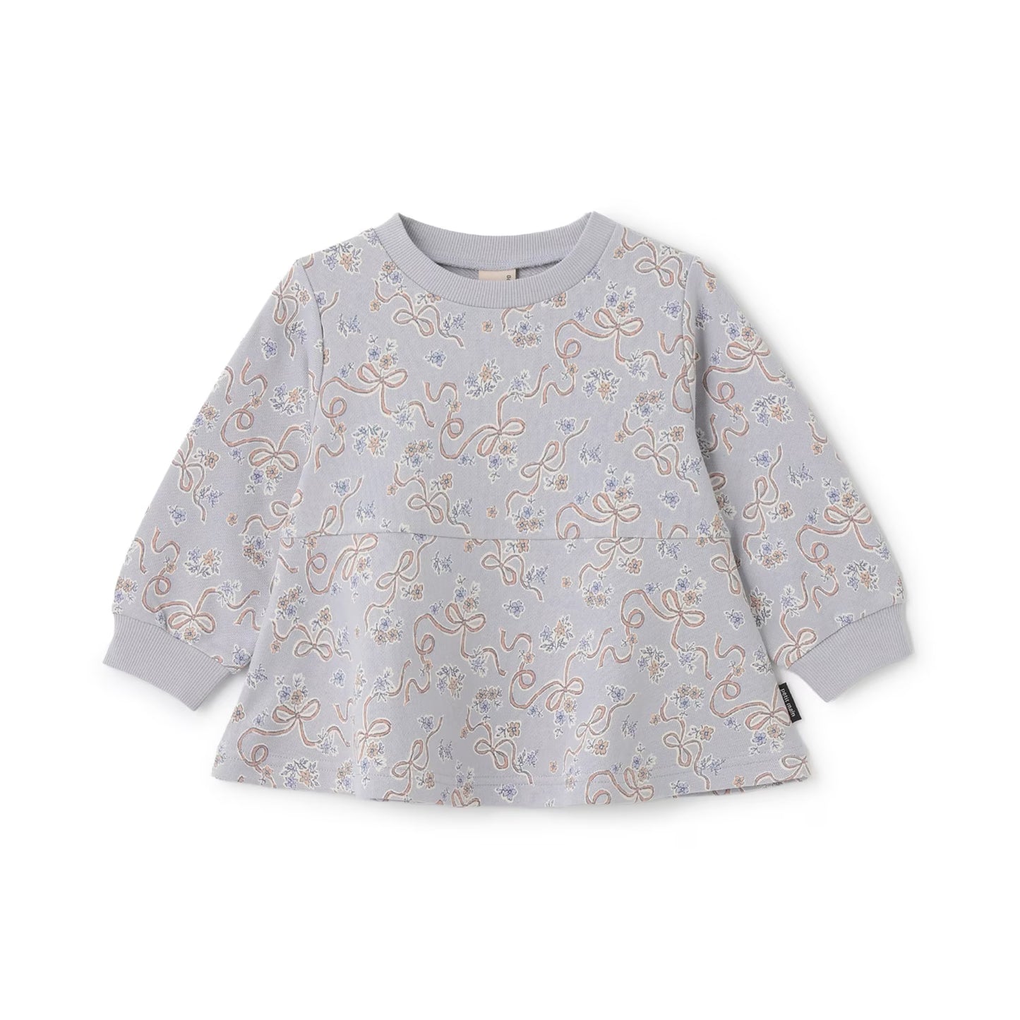 日本童裝 pe#main 印花衛衣 80-130cm 女童款 冬季 TOPS 聖誕紅/新年紅