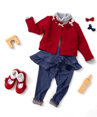Japanese children's clothing panpantutu bow coat 80-150cm girls summer outerwear 