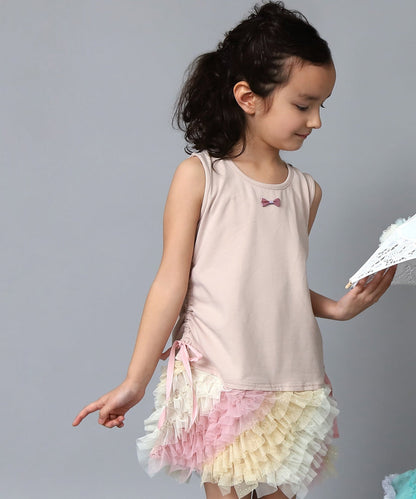 Japanese children's clothing panpantutu vest patchwork yarn tutu dress 80-140cm girls summer dresses 