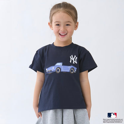 日本童裝 pe#main x 【MLB】汽車貼花上衣 80-130cm 男童款/女童款 夏季 TOPS