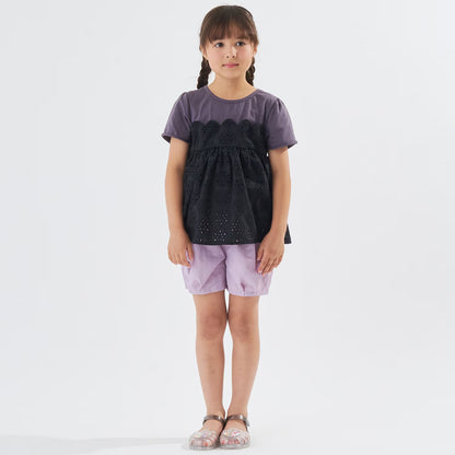 Japanese children's clothing Ly# mine tank top and shorts set 100-150cm girls summer TOPS PANTS 