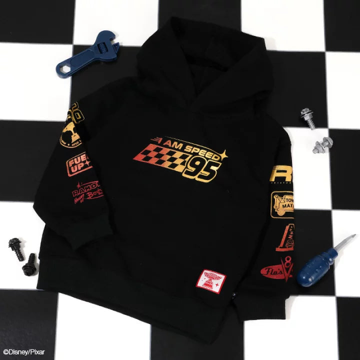 日本童裝 BDL x Disney 親子裝 Cars印花連帽衛衣 90-130cm 男童款 冬季 TOPS