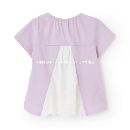 Japanese children's clothing pe#main Starry sky pupu &amp; tete tops 80-130cm girls summer TOPS 