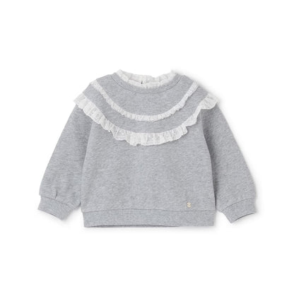 日本童裝 pe#main 蕾絲花邊衛衣 80-130cm 女童款 冬季 TOPS