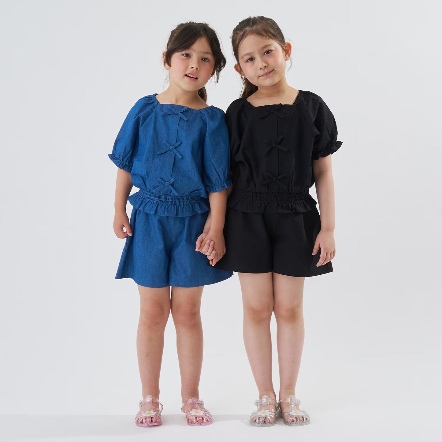 Japanese children's clothing Ly# mine tank top and shorts set 100-150cm girls summer TOPS PANTS 