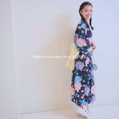 Lovetoxic 2Way Japanese Yukata Kimono 150-160cm Girls Summer Outerwear Dresses Japanese Summer Festival Special 