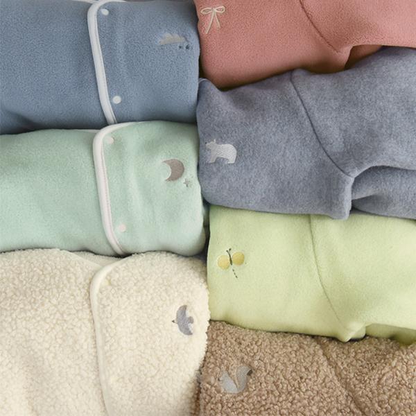 日本直送 日本製 加厚抓毛帶手袖睡袋 80-130cm 男童款/女童款 初生嬰兒 秋冬季 睡袋系列