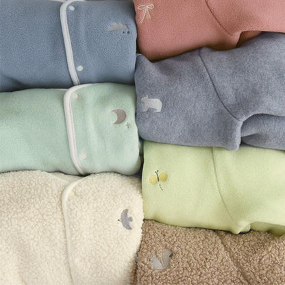 日本直送 日本製 加厚抓毛帶手袖睡袋 80-130cm 男童款/女童款 初生嬰兒 秋冬季 睡袋系列