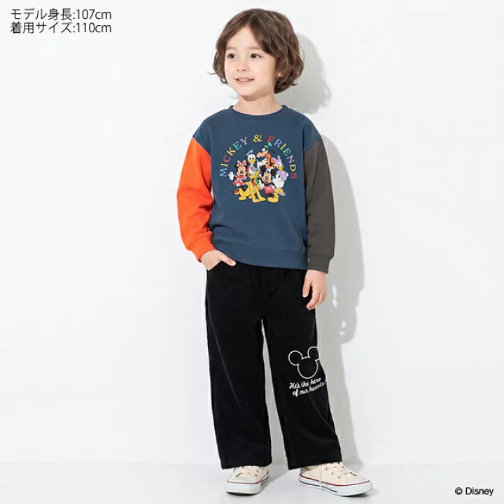 日本童裝 BDL x Disney 親子裝 雙色袖衛衣 90-140cm 男童款/女童款 秋季 TOPS