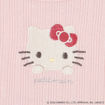 日本童裝 pe#main x 【Sanrio】刺繡拼紗上衣 80-130cm 女童款 夏季 TOPS