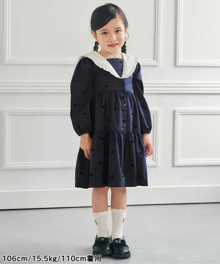 日本童裝 apres les cours x tiny bear 連第裙 90-120cm 女童款 冬季 DRESSES 面試/宴會/表演 兒童服飾