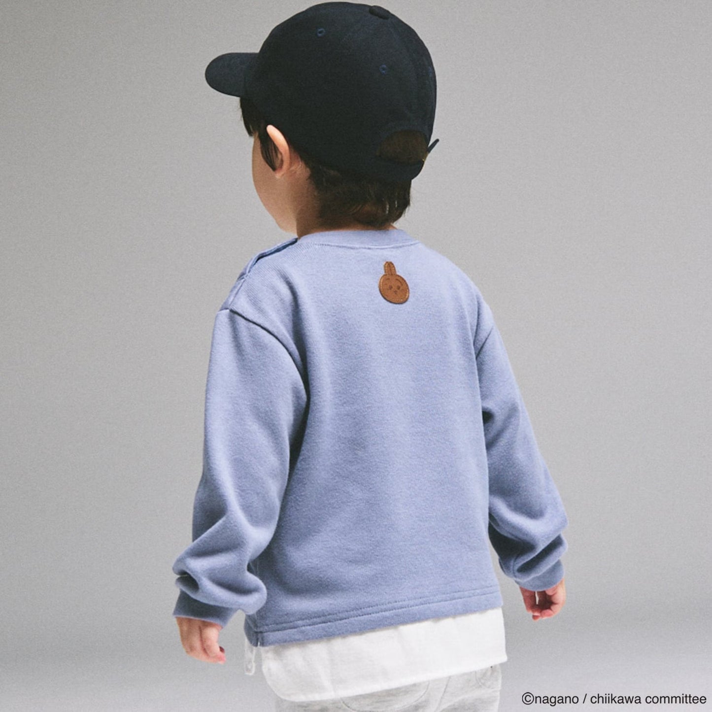 日本童裝 pe#main x【Chiikawa】假兩件衛衣 80-130cm 男童款 初生嬰兒 夏季 TOPS