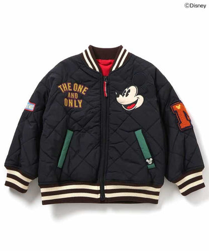 日本童裝 F.O.KIDS x Disney 拼布絎縫夾棉棒球外套 80-150cm 男童款/女童款 秋冬季 (適合初秋、香港平均溫度、寒冷天氣）OUTERWEAR  其他品牌童裝