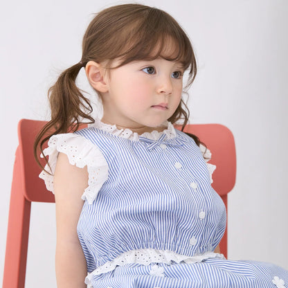 日本童裝 pe#main 蕾絲邊無袖襯衫 80-130cm 女童款 夏季 TOPS